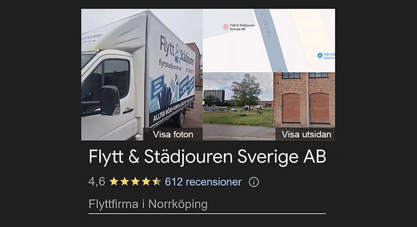 Över 600 omdömen på Google